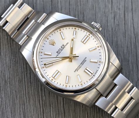 rolex herrenuhr graues band|rolex oyster perpetual 41 uhr.